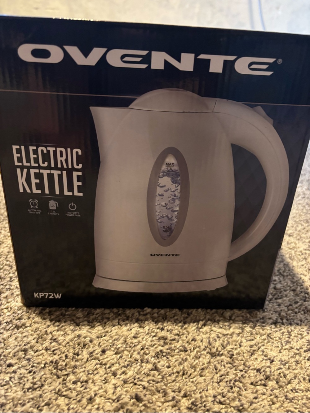 Ovente Electric Kettle in White - Compact Electric Kettle